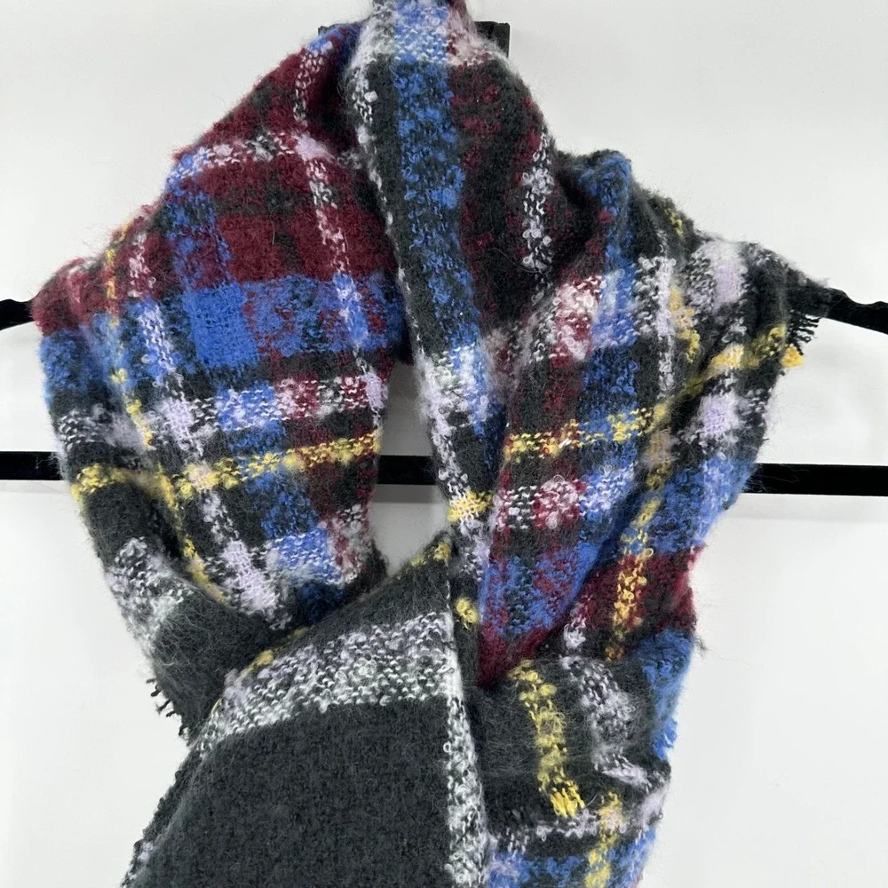 BP Nordstrom Plaid Multicolor Oversized Scarf‎ Soft Cozy Preppy NWT